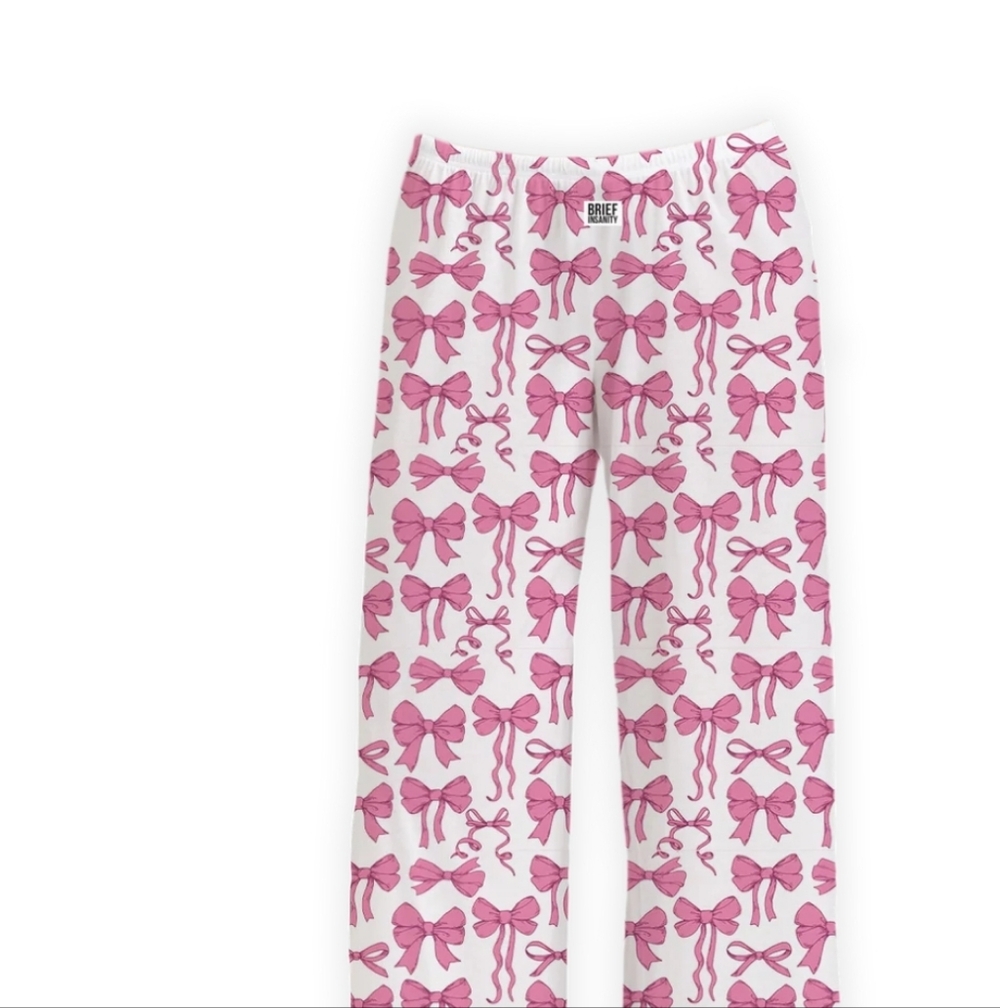 NWT Womens Brief Insanity Ribbons & Bows Pajama Pants